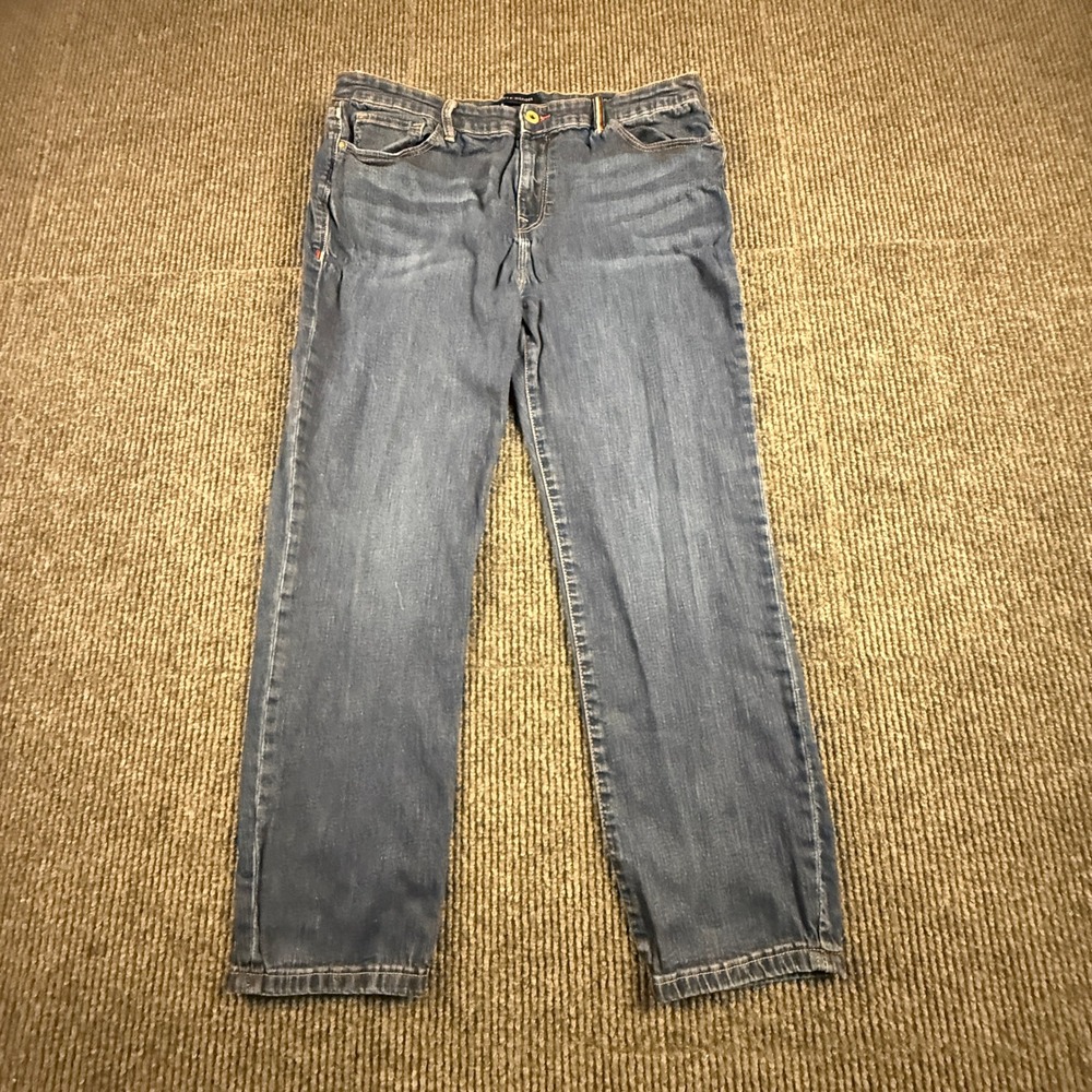 Tommy Hilfiger Womens Size 16 Raleigh High Rise Straight Leg Jeans Blue